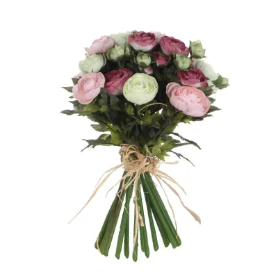 Image de Bukett Renoncule rosa - l35xd26cm