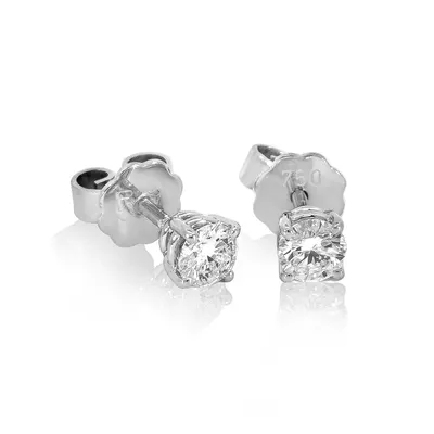 Produktbild von Brillant Diamant Ohrstecker Paar 750/- Weißgold 18 Karat Gold 0,51 ct G/VS1
