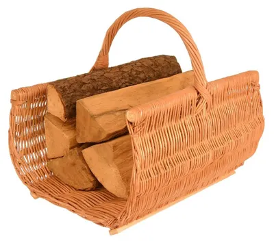 Zdjęcie produktu dla Drewniany kosz z drewnianymi uchwytami
