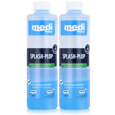 Produktbild von mediPOOL Splash-Plop 500ml - Wasserpflege ohne Chlor (2er Pack)