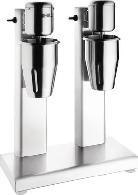 Immagine prodotto di Frullatore professionale Buffalo a doppia testa per milkshake, in acciaio inox, 15.000 giri/minuto.