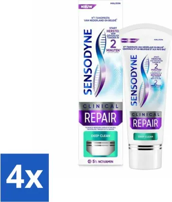 Obrázek produktu pro Sensodyne - zubní pasta - Clinical Repair - Deep Clean - důkladné čištění - 75 ml - hodnotné balení - 4 kusy