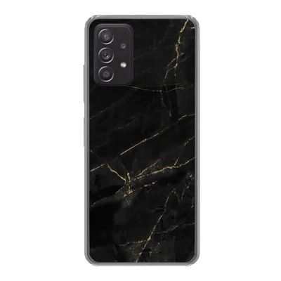 Produktbild von MuchoWow® Handyhülle Schutzhülle Hülle für Samsung galaxy a73 Marmor - Schwarz - Gold - Chic - Marmoroptik - Design Silikon Softcase Handy Hülle - Handyhülle