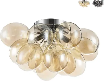 Image de Plafonnier, métal cognac, nickel, G9 douilles