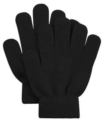 Produktbild von Kinder Winterhandschuhe Gestrickte Fäustlinge Warme Handschuhe 4-11 Jahre Einheitsgröße Schwarz