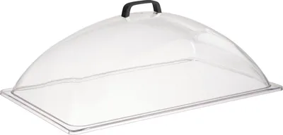 Produktbild von APS GN-Kuppelhaube 1/1 SAN schwarzer Griff, geschlossen