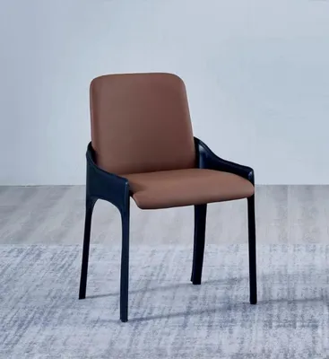 Immagine prodotto di Sedia marrone per sala da pranzo Elegante sedia monoposto Sedie imbottite Sedie