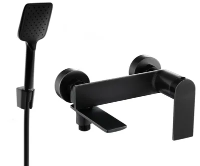 Zdjęcie produktu dla Mexen Zero R62 bateria wannowa z zestawem prysznicowym, czarna - 7113R62-70