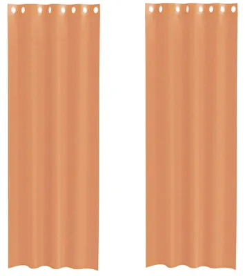 Image de vidaXL Voile Rideaux avec oeillets 2 pcs. Terracota