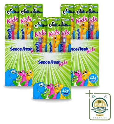 Obrázek produktu pro 3 ks zubních kartáčků Sence Fresh Kids Soft pro děti – měkké – balení