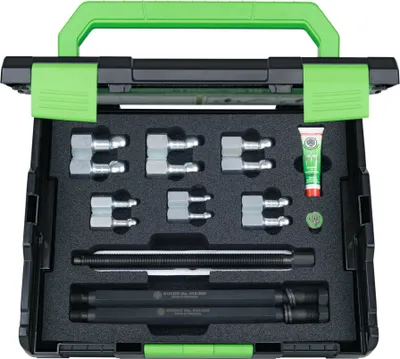 Produktbild von KUKKO Universal-Kugellagerabzieher-Satz, Spannbereich 56-220 mm, Inhalt 16-teilig - 69-C