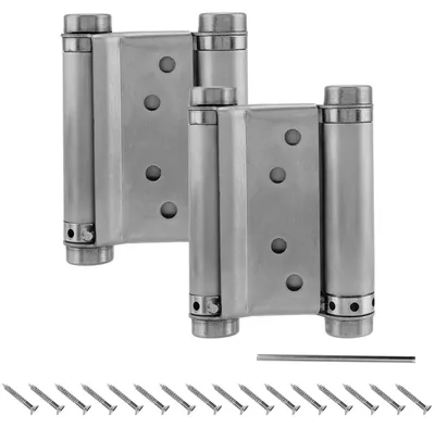 Produktbild von Scharniere für Schwenktüren, 2 Stück - Edelstahl - 68 mm Breite - Türband - Federscharnier - Belastbar bis zu 10 kg - Türscharnier