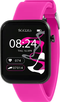 Produktbild von Tikkers Smart Watch Serie 13 Silikonband Pink Unisize Tikkers
