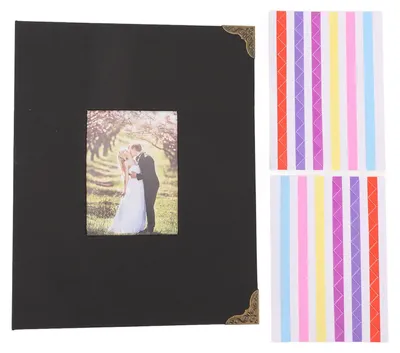 Produktbild von Baby-Fotoalbum mit Frontfenster, Andenken, DIY, schwarze Innenseite, Scrapbooking-Erinnerungsbuch