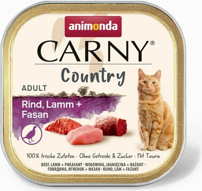 Produktbild von ANIMONDA Carny Country Rind  Lamm + Fasan – Nassfutter für Katzen – 100 g