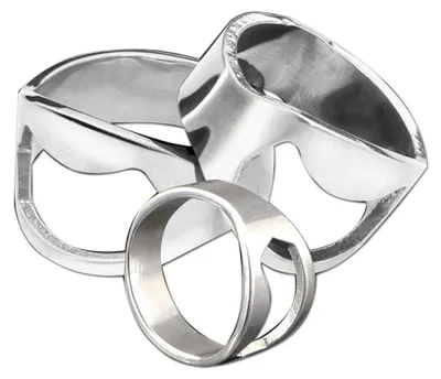 Flaschenöffner Ring 20/21/22 mm, 3 Stück, Edelstahl