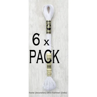 Obrázek produktu pro 6x vyšívací nit DMC Mouline Effet Lumiere 317W -5200, 6 vrstev, 8 m, PU