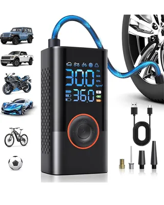 Produktbild von Elektrische Luftpumpe, Kabelloser Elektrische Luftpumpe, Kabellose 150 PSI Mini-Fahrrad-Reifenpumpe, 4000mAh, Intelligente LED-Anzeige