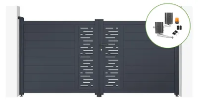Produktbild von Flügeltor elektrisch 3m ARLBERG H.140cm + Drehtorantrieb BUNKER B500