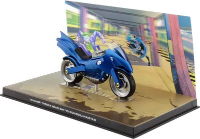 Productafbeelding van Batcycle Replica - Superheld Voertuig - Verzamelaars Display - Metalen Diecast - Schaal 1:43 - Blauw