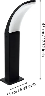 Obrázok produktu pre EGLO 98151, Vonkajší podstavec/stĺpové osvetlenie, Čierna, Biela, Hliník, Plast, IP44, Záhrada, I