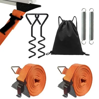 Produktbild von Sturmbänder für Markisen, geeignet für Camping, Autos, Zurrgurte. Schutz vor Stürmen für Campingmarkisen und Autodachzelte. Sturmbänder für Camping und Auto