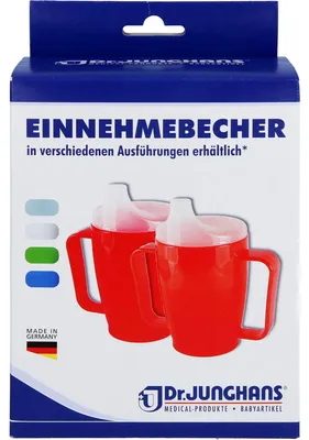 Produktbild von Einnehmebecher m.Griff u.2Deckel 4 u.12mm, 1 St