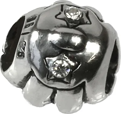 Productafbeelding van CarloBiagi charme bedel, schelp, zirkonia, 925 echt zilver, sieradenelement, modelnummer D2BBSCZ23C