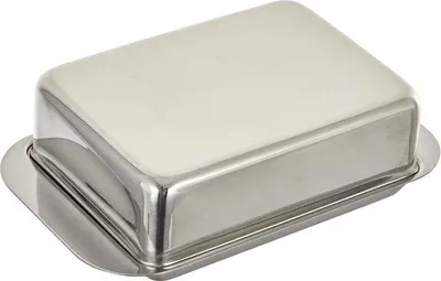Produktbild von Famanu Butterdose aus Edelstahl - Silber, 15 x 9,4 x 4,2 cm