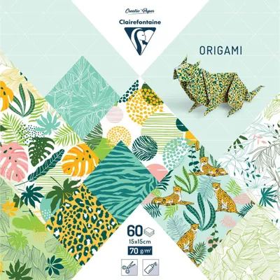 Produktbild von Clairefontaine Origami 60Bl 15x15 exotisch Frische
