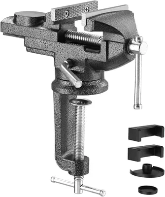Produktbild von TEENO Schraubstock Drehbar, mit 360° Drehbarem Sockel, aus Gegossenem Stahl, 800 kg (Maulweite: 70mm)