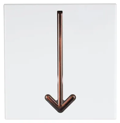 Produktbild von Wandgarderobe weiß, Pfeil-Haken rotgold, H 17 cm