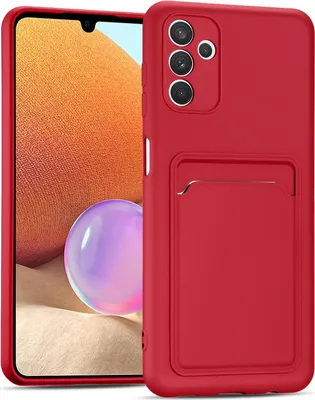 Image de Housse pour Samsung Galaxy A13 5G / A04s Housse silicone Housse avec porte-carte Slim Wallet Case, Rouge