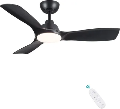 Obrázok produktu pre Stropný ventilátor s osvetlením, stmívateľný LED stropný ventilátor s osvetlením, priemer 107 cm, moderný stropný ventilátor s osvetlením, s letným a zimným režimom, 6 W