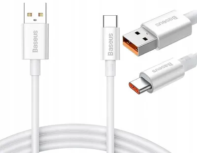 Obrázek produktu pro Baseus Kabel USB-A na USB-C 100W 1m bílý
