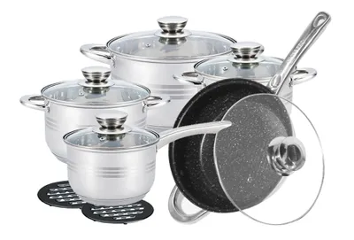 Produktbild von 12-teiliges Kochgeschirr-Set von Swiss Pro+ - SP-1230M