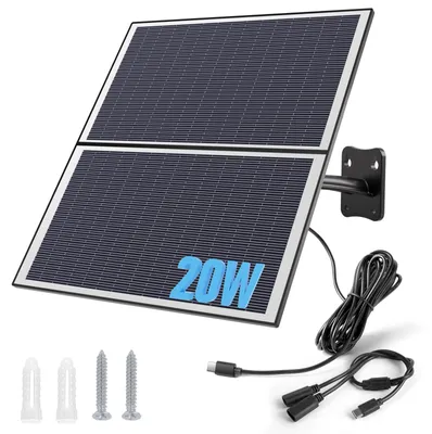Productafbeelding van Zonnepaneel 20W Type-C Voor Beveiligingscamera Buiten