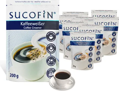 Produktbild von SUCOFIN Kaffeeweißer Pulver 20 x 200g leicht löslich, ideal für Kaffee/Tea, Vorteilspack, lange haltbar, perfekter Ersatz zu Milchpulver