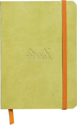 Produktbild von Rhodia flexibles Notizbuch A6 72 Bl liniert, Papier 90g, Anisgrün 117306C