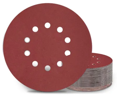 Image de Papier abrasif 25 pièces, avec système de fixation velcro, 225 mm, grain P320, pour ponceuse à plaques de plâtre