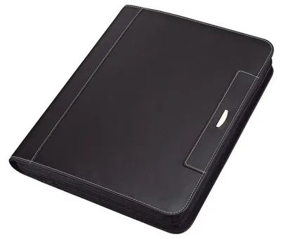 Produktbild von Alassio Orgamappe A4 Lombardo Mikrofaser schwarz ca. 36 x 28,5 x 4 cm 30108