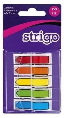 Produktbild von Registerlaschen 45 x 12 mm, 5 Farben, STRIGO