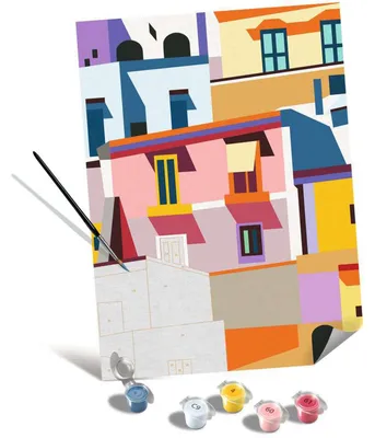 Obrázok produktu pre Ravensburger 25527, Obrazy v balení, Súprava farieb s číslami