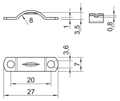 Zdjęcie produktu dla Obo Bettermann 1437011, Stal, Stal, 8 mm, 7 mm, 3,5 mm, 8 mm