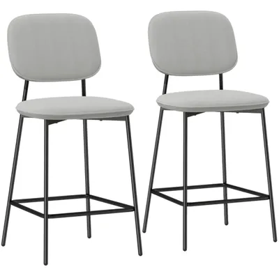 Produktbild von 2er-Set Barhocker, Bistrohocker mit Fußstütze,für Esszimmer, 45 x 49 x 102 cm