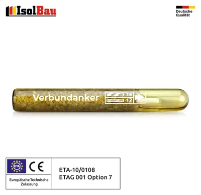 Isolbau Verbundankerpatrone M12 1 Stück Mörtelpatrone Verbundanker ETA Injektionsmörtel