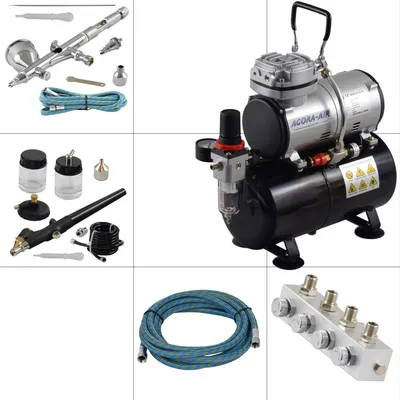 Produktbild von Agora-Tec® Airbrush Komplett-Set PROFI XIII.3