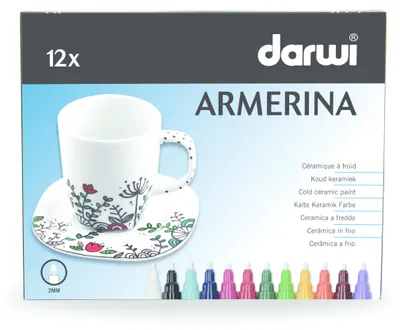 Image de Marqueurs ARMERINA pour porcelaine sans cuisson 12 x 6 ml