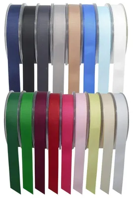 Imagen del producto de Cinta de grosgrain negra, de 15 mm de ancho y 20 metros de largo, para decoración