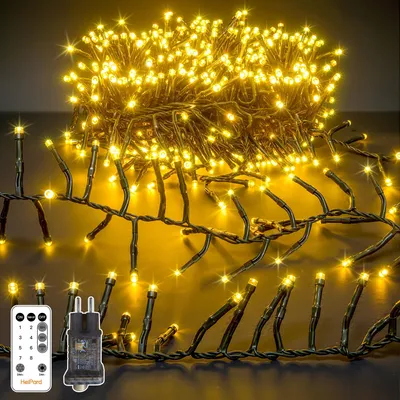 Cluster-Lichtkette 400 LEDs 6 m warmweiß IP44